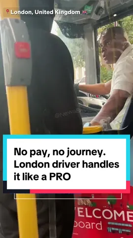 A video filmed on a London bus is going viral after a man tried boarding without paying and argued with the driver when asked to tap his card. The driver calmly responded, “You can’t get on if you don’t pay.” Instead of cooperating or asking politely, the man refused — holding up the queue and sparking frustration among other passengers. Many online have praised the driver for staying professional and standing firm on “no pay, no journey.” As one commenter wrote: “This is a grown man btw… if you want to get on a bus and don’t have the means to pay, why don’t you ask nicely?” 👉 Follow @NewsBuzz247 for more stories from the streets of London.  #NewsBuzz247 #LondonBus #BusDriver #TfL  #PublicTransport  