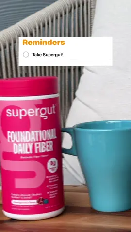 Just a reminder to take your Supergut today — because small daily habits make a big difference. What time of the day do you take your Supergut?  #dailyfiber #healthyhabits #guthealth #healthylifestyle #fibermaxxing 