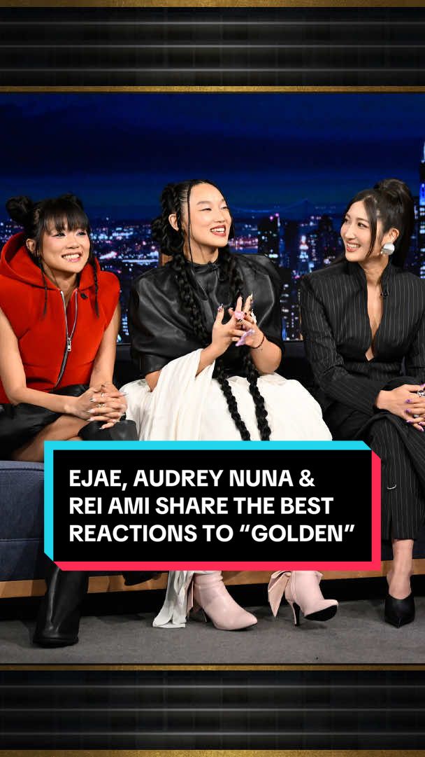 @ejae_k, @audreynuna & @REI AMI share the best reactions to “Golden” 🥹  #KPopDemonHunters #Golden #EJAE #AudreyNuna #ReiAmi 