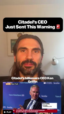 Citadel’s billionaire CEO Ken Griffin just issued this warning about the economy and AI boom. What do you think? With @Stephen Sihelnik #capitalism #ai #money #wallstreet #economy 