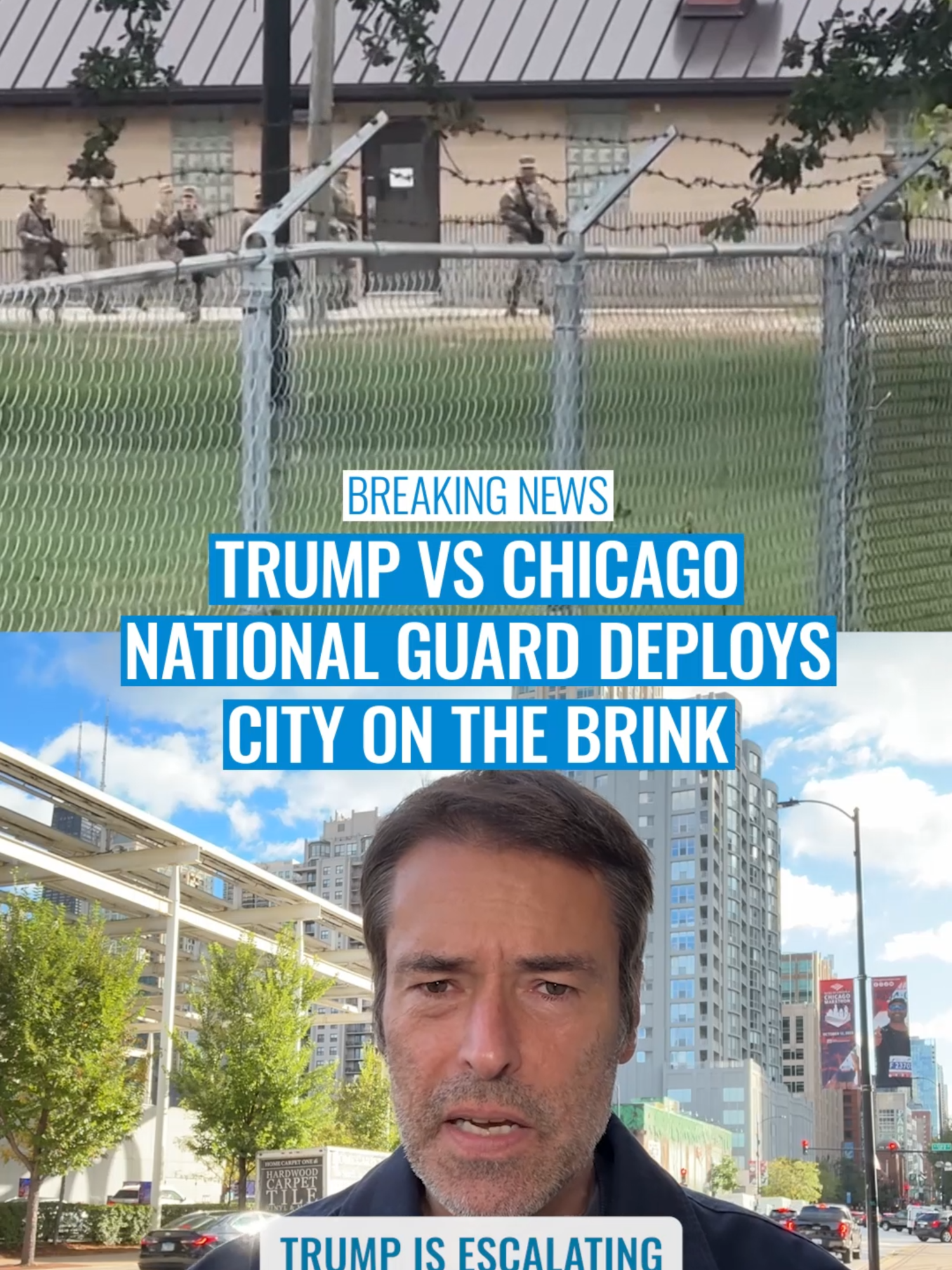 #illinois #chicago #donaldtrump #nationalguard TRUMP VS CHICAGO NATIONAL GUARD DEPLOYS CITY ON THE BRINK President Trump escalates his high-stakes feud with Illinois leaders by deploying the National Guard near Chicago, a controversial move the governor and mayor have fiercely opposed. With troops staged to combat crime and secure federal buildings, a tense standoff over states' rights and federal power looms after Trump declared the local leaders should be in jail. #News #fyp #foryoupage #viralvideo #reporter #herbertbauernebel #breakingnews