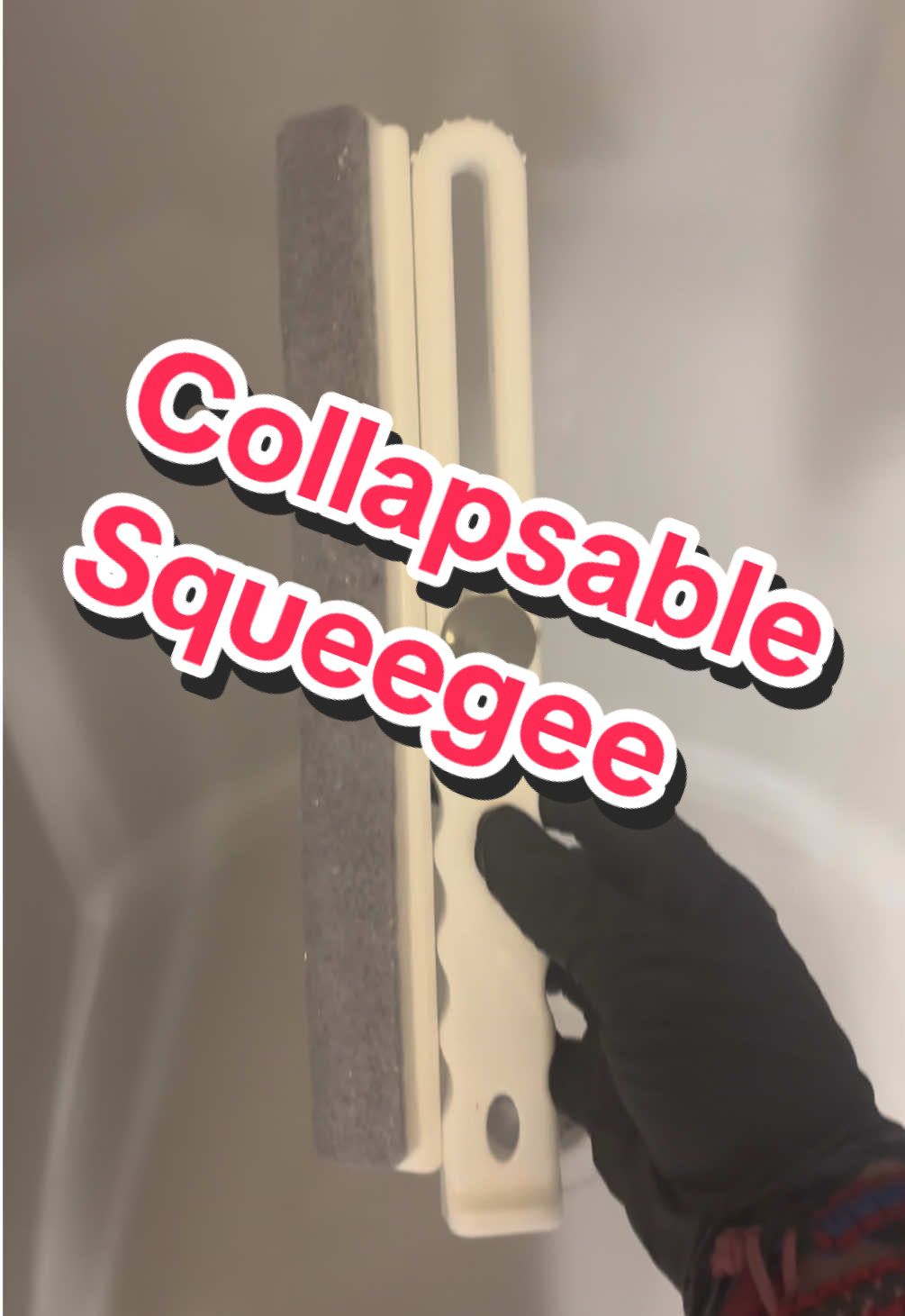 Cool collapsible #squeegee #crunchycleaningbykathy #CleanTok #workingmom #procleaner  