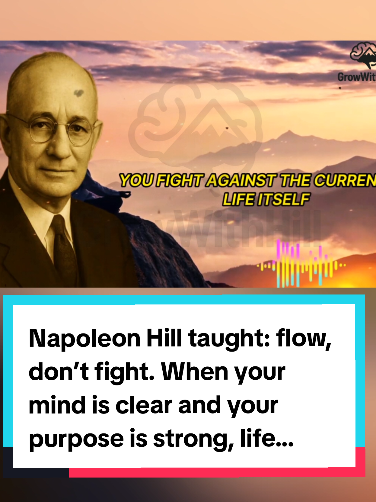 Napoleon Hill taught: flow, don’t fight. When your mind is clear and your purpose is strong, life aligns naturally. Trust the process — your time is coming. 🧘‍♂️💭 #NapoleonHill #Motivation #SuccessMindset #ThinkAndGrowRich #GrowWithHill