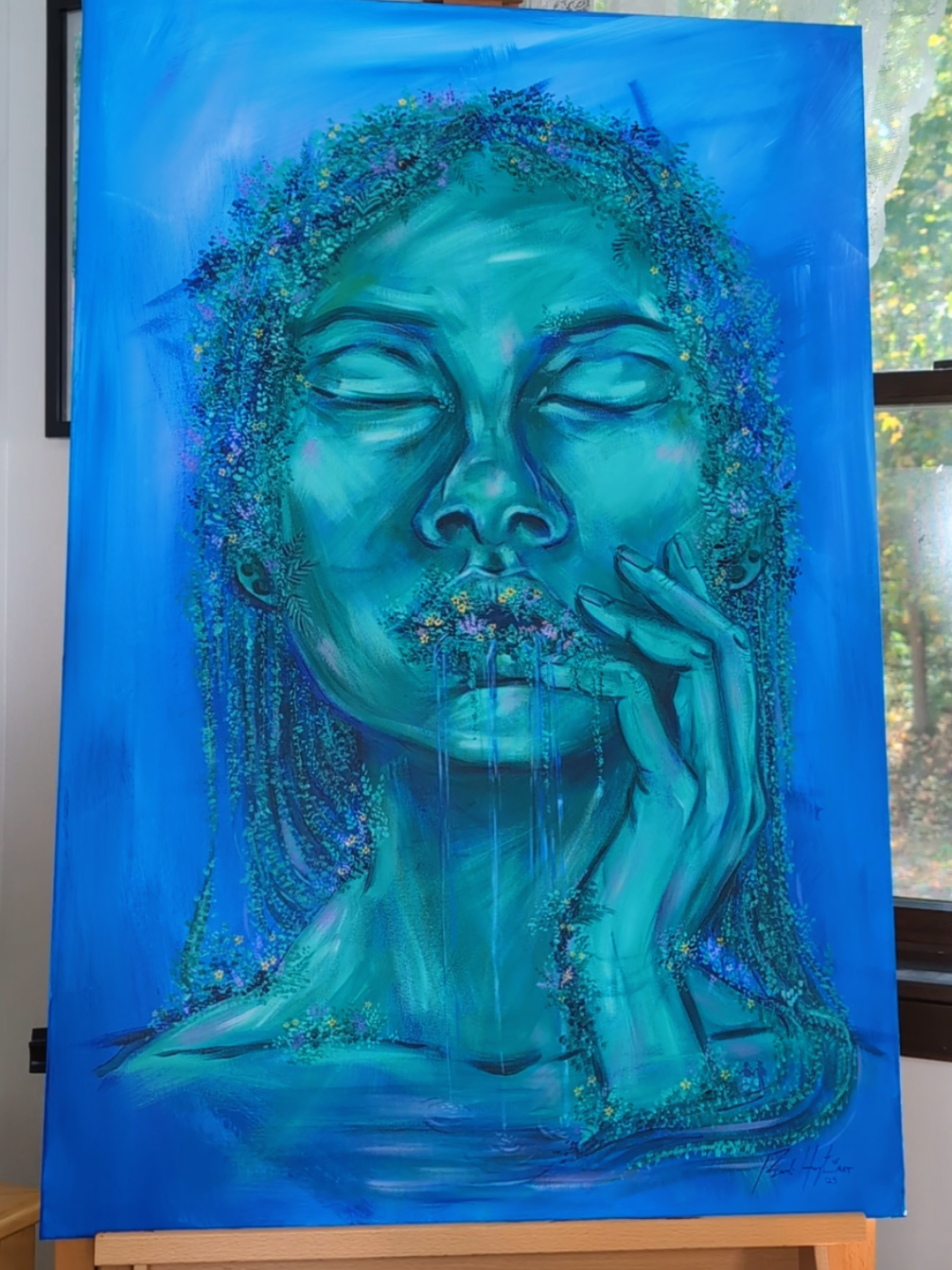 The last painting is a work in progress 💜 #art #painting #drawing 