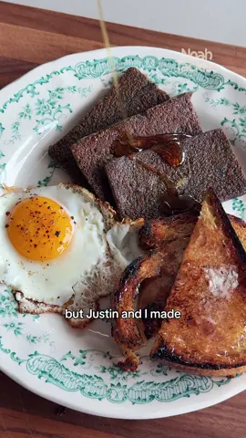 Day 2, and the Scrapple’s ready. Crispy on the outside... grey on the inside. Would you try it? #f52community @Noah Tanen @Justin Sullivan 