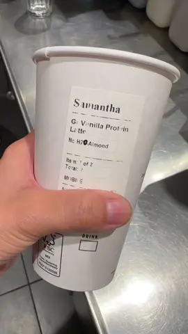 Vanilla protein latte❤️ #starbucks #baristalife #creatorsearchinsights #fyp #starbucksbarista 