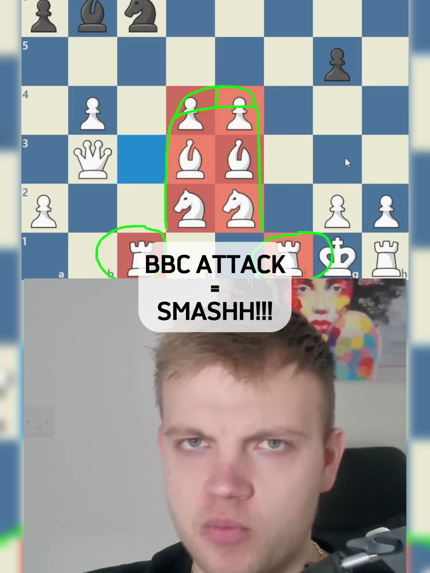 BBC ATTACK = SMASH!!  #chess @neandercrash