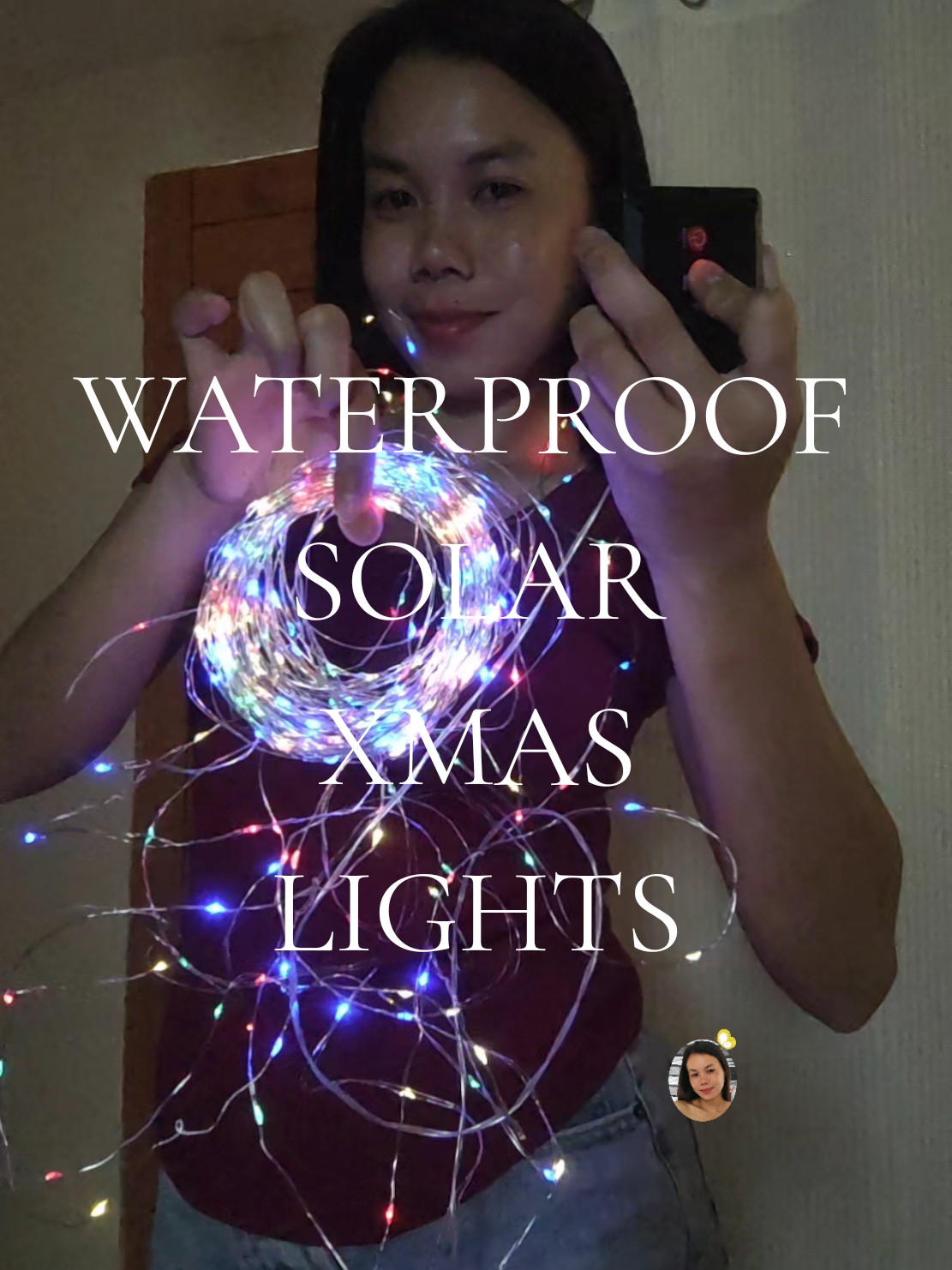 Christmas lights na di na kailangan ng kuryente kasi solar na #christmaslights #christmas #christmassolarlights #solarlights #fyp 