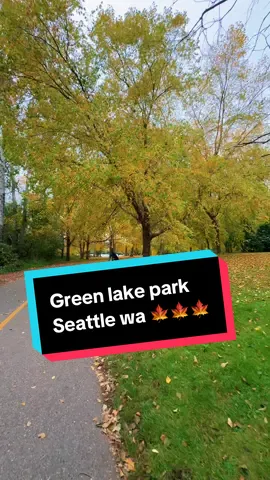 Green lake park en otoño 🍁 #seattlecheck #seattle #octobermood #autumn #seattlewashington 