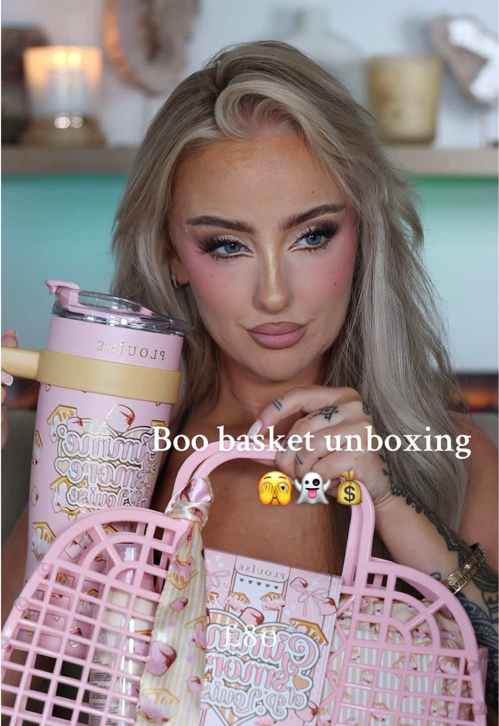 Who would spend £80 on a basket full of plouise stuff?🫣👻 @PLOUISE #ukmakeup #plouise #boobasket 