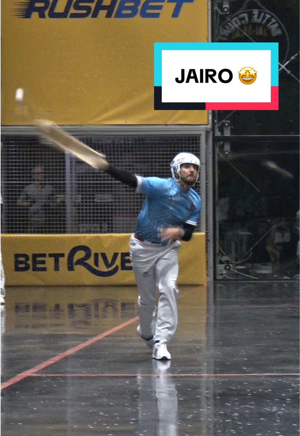 Jairo with the PERFECT read + kill shot 🧠  Watch Jairo and the Cyclones take on the Warriors TONIGHT at 5pm ET! 🔗 in bio for where to watch!! #jaialai #battlecourt #miami #sports #highlights 