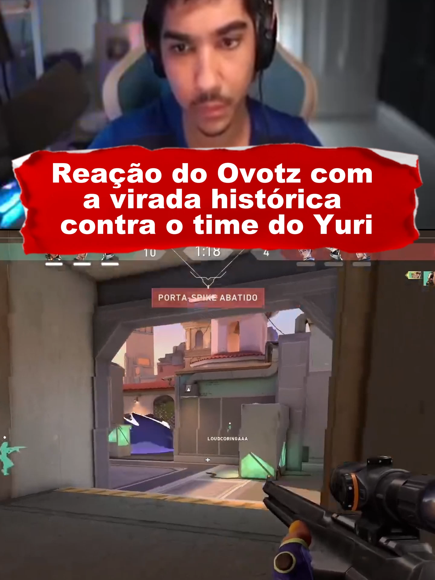 Reação do Ovotz com a virada histórica contra o time do Yuri #ovotz #livedoovotz #gtarp #fyp