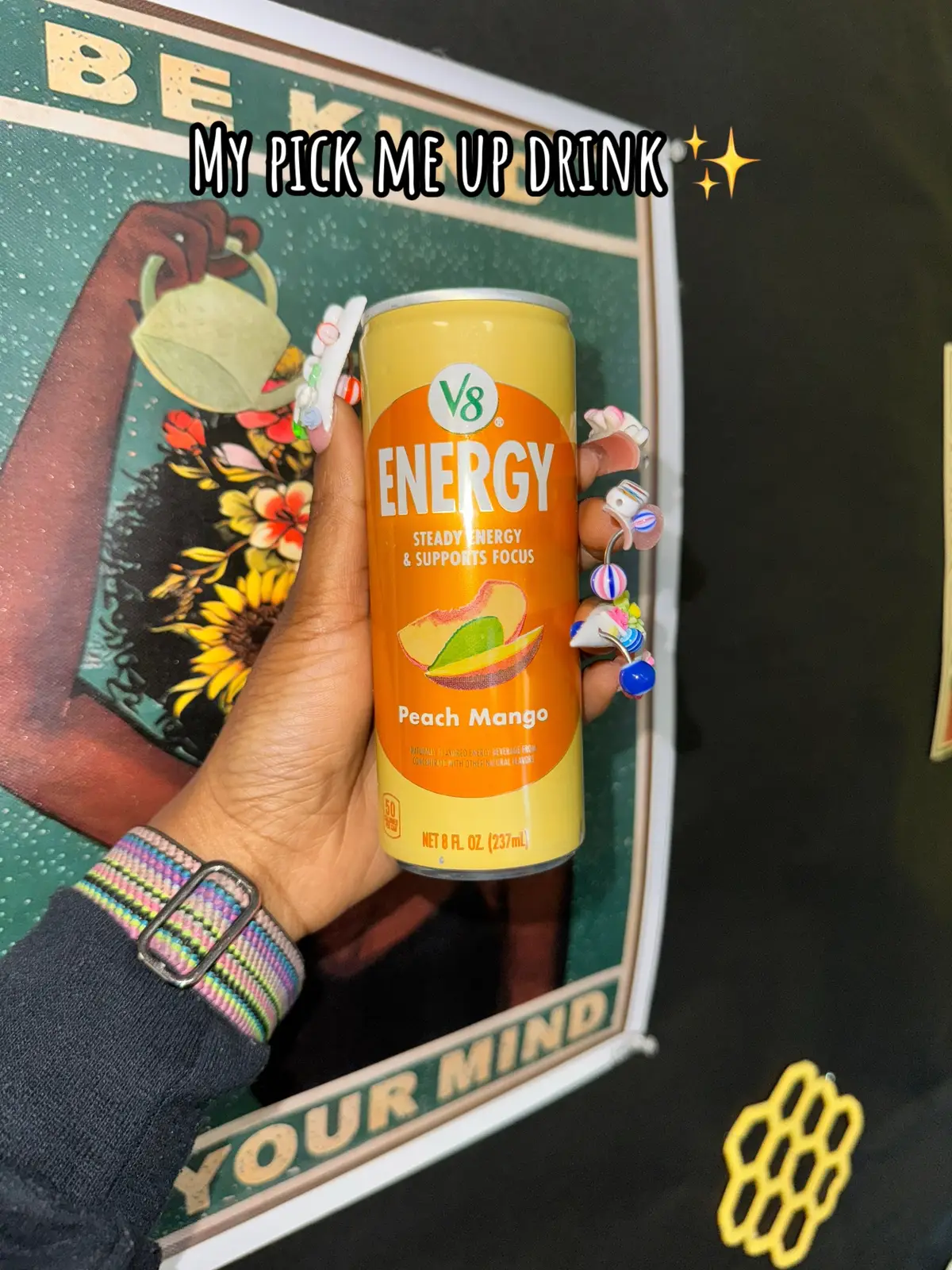 I absolutely love these V8 energy drinks! They are perfect for on the go caffeine and give you a full serving of fruits and veggies! @V8 Energy #v8energy #caffeine #tea #relateable #fyp 