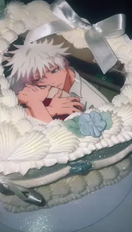 GOJO BDAY CAKE 🩵🤍 #repost #gojo #gojocake #fyp#jjk 