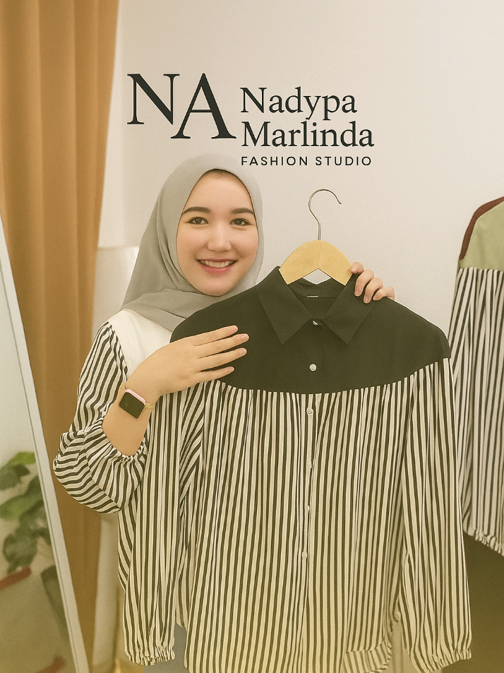nemeuin Blouse Cakep Parah 🔥🔥 kombinasi bahan rayon garis garis cantik banget #kemejawanita #blousewanita #atasanwanita #rekomendasi #4u 