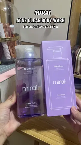 Mirai acne body wash for clear and clean , #skincare #mirai #antiacne #bodywash #skincareroutine 