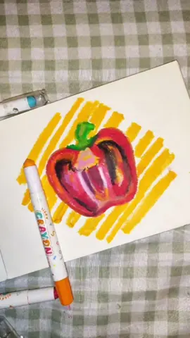 Có người đẹp nào không ăn được trái này hong nè 😘🌱🫑 #silkcrayon #sapluamau #fruitart #vetraicay 