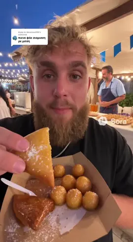 Replying to @Menelaos900 Jake Paul goes to a village paniyiri in Cyprus to try some traditional shiamishi and lokoumades ! #cyprus #cyprustiktok #mpesfypgamw #jakepaul #sora 