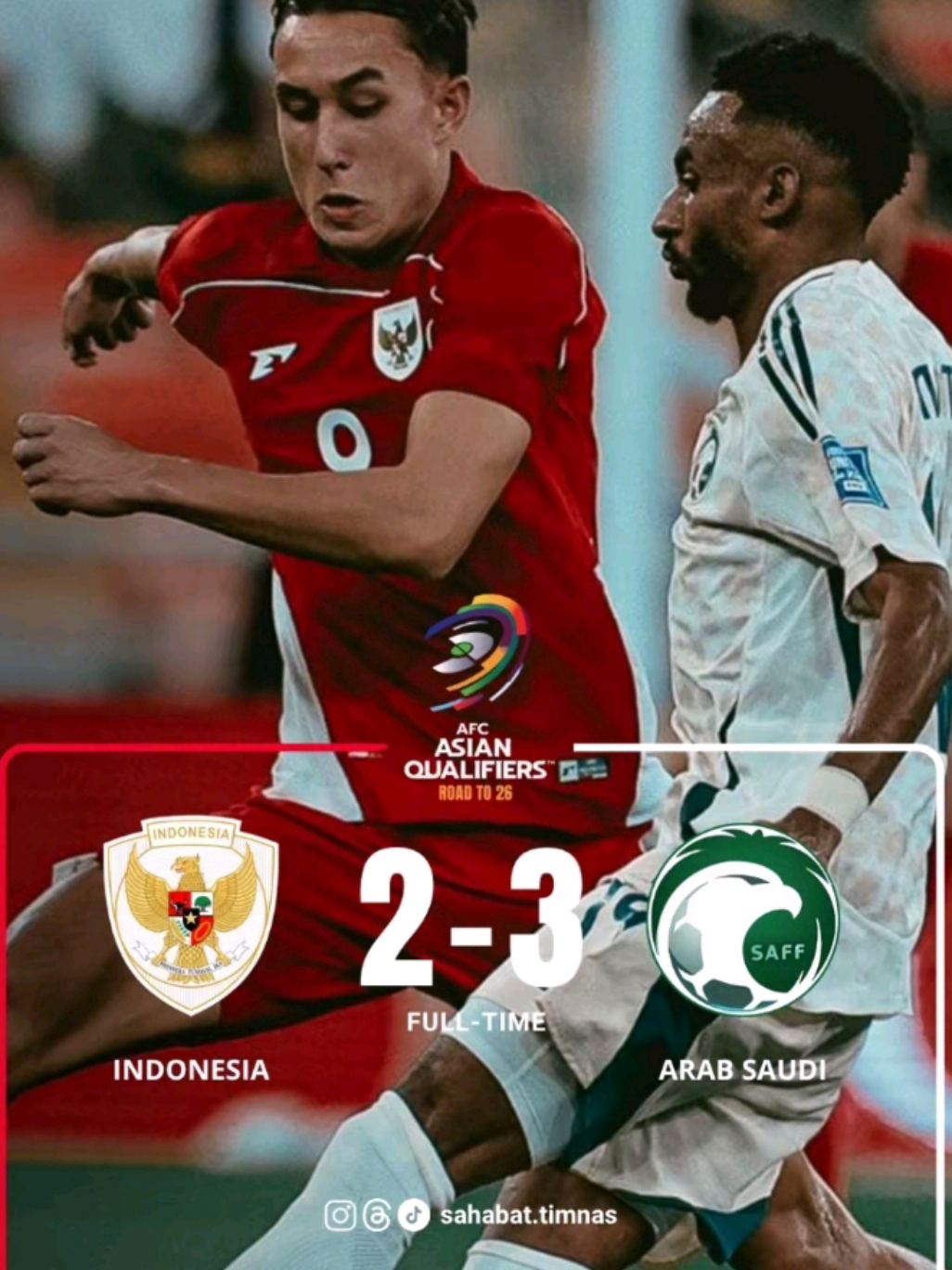 nice try Indonesia 🇮🇩  #indonesia🇮🇩#fyp#skorindonesiavsarabsaudi#indovsarab#indonesiavssaudiarabia 