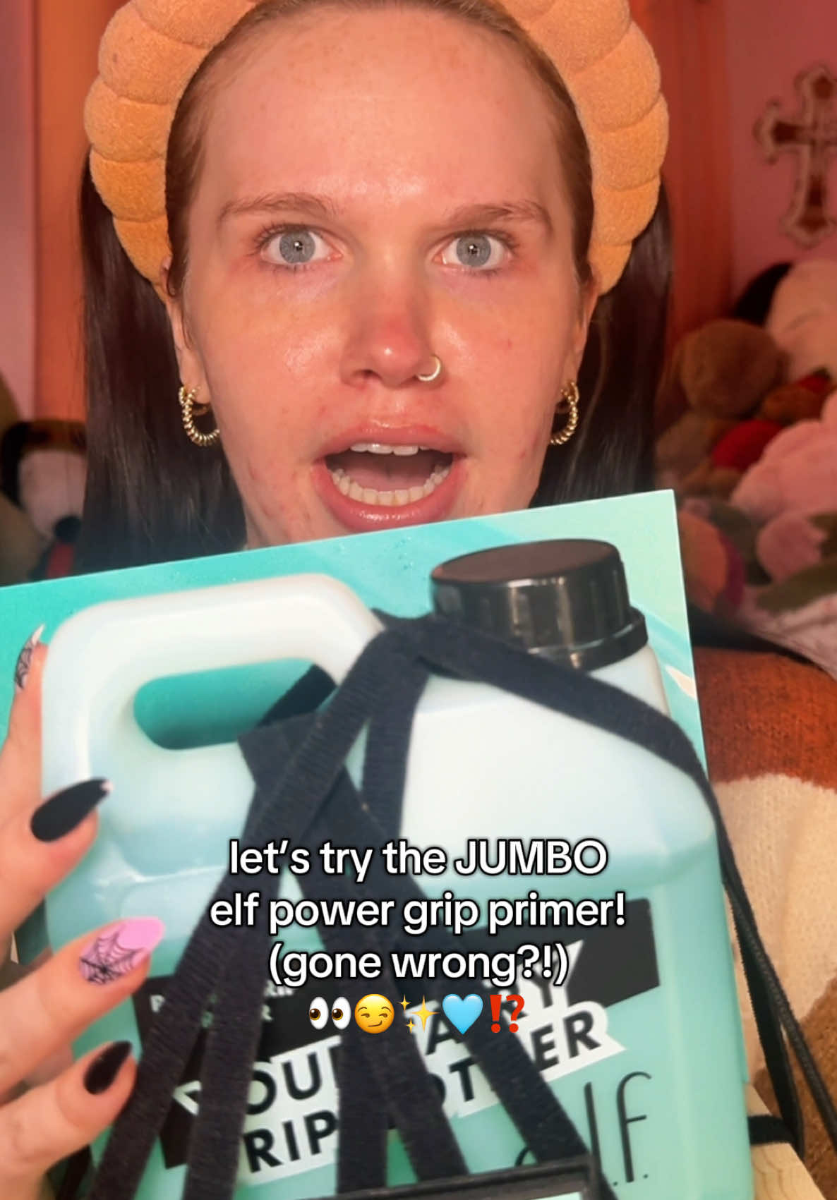 what do we think about this GIANT @e.l.f. Cosmetics @elfcosmetics power grip primer👀✨🫧⁉️ #powergripprimer #elf #elfcosmetics #primer #makeup #makeupreview #trending #elfmakeup #primerday #satire #comedy #MakeupRoutine 