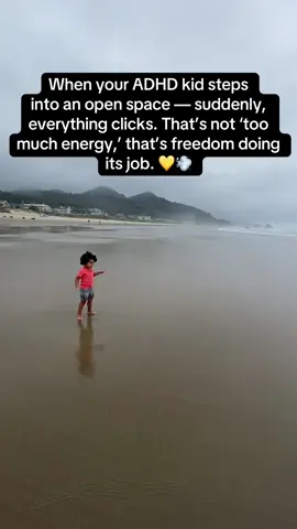 👋 Comment JOIN to connect with other ADHD parents inside our Accelerator — tools, live calls, and reels made for families like ours. ADHD brains need room to move, breathe, and explore. In open spaces — like the beach, a park, or even a big backyard — their bodies finally get to do what classrooms and couches don’t allow. That running and spinning? It’s not random. It’s: ⚡ The brain releasing built-up tension 🌬️ The body regulating through motion 🌞 The nervous system finding calm again It’s not misbehavior — it’s balance in motion. When they’re free to move, they’re free to focus, connect, and reset. So yeah, let them run. That’s not chaos — that’s clarity. 💛 #ADHDParent #ADHDParenting #ADHDKids #ADHDTips #ADHDStrategies     
