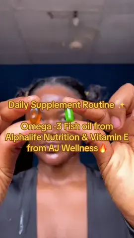I wish someone introduced me to this combo sooner 💊✨ Alphalife Nutrition Omega-3 Fish Oil and AJ Wellness Vitamin E have become my go-to duo for better focus, heart health, recovery, and that natural glow from within. Omega-3 gives my body the essential fats it can’t produce on its own , keeping my heart strong, mind sharp, and joints happy. Vitamin E protects my cells from stress, supports my skin and immune system, and helps me recover faster. It’s crazy how two simple supplements can make such a big difference in how you feel every day 🫶 Small steps. Real results. Healthy from the inside out. 🌿 #everydaywellness #supplementroutine #clearskinjourney#fishoil #supplements  