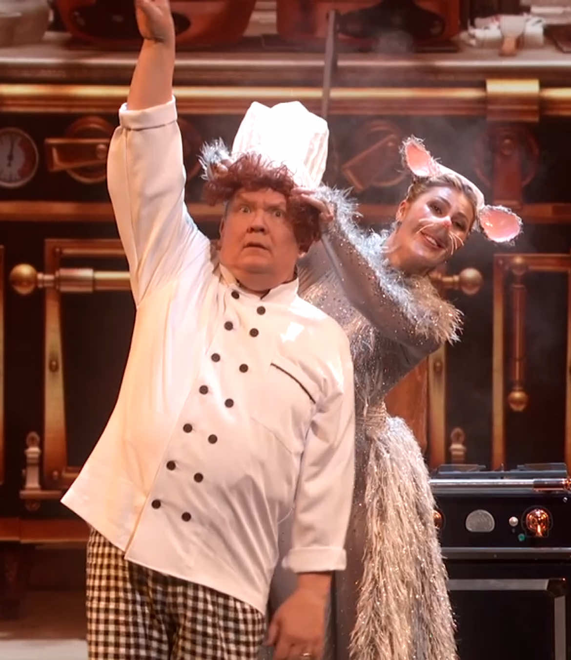 Andy Richter and pro Emma Slater perform a Viennese Waltz to “La Festin” by Camille & Michael Giaccino from “Ratatouille.” #DisneyNight #DWTS 