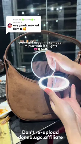 Replying to @🍀marc08🍀 checkout ka na! must have talaga to sa ating mga girls trust me you need this in your bag 🤭🤫 #minimirror #smallmirror #mirrorwithlights #makeupmirror #ledmirror