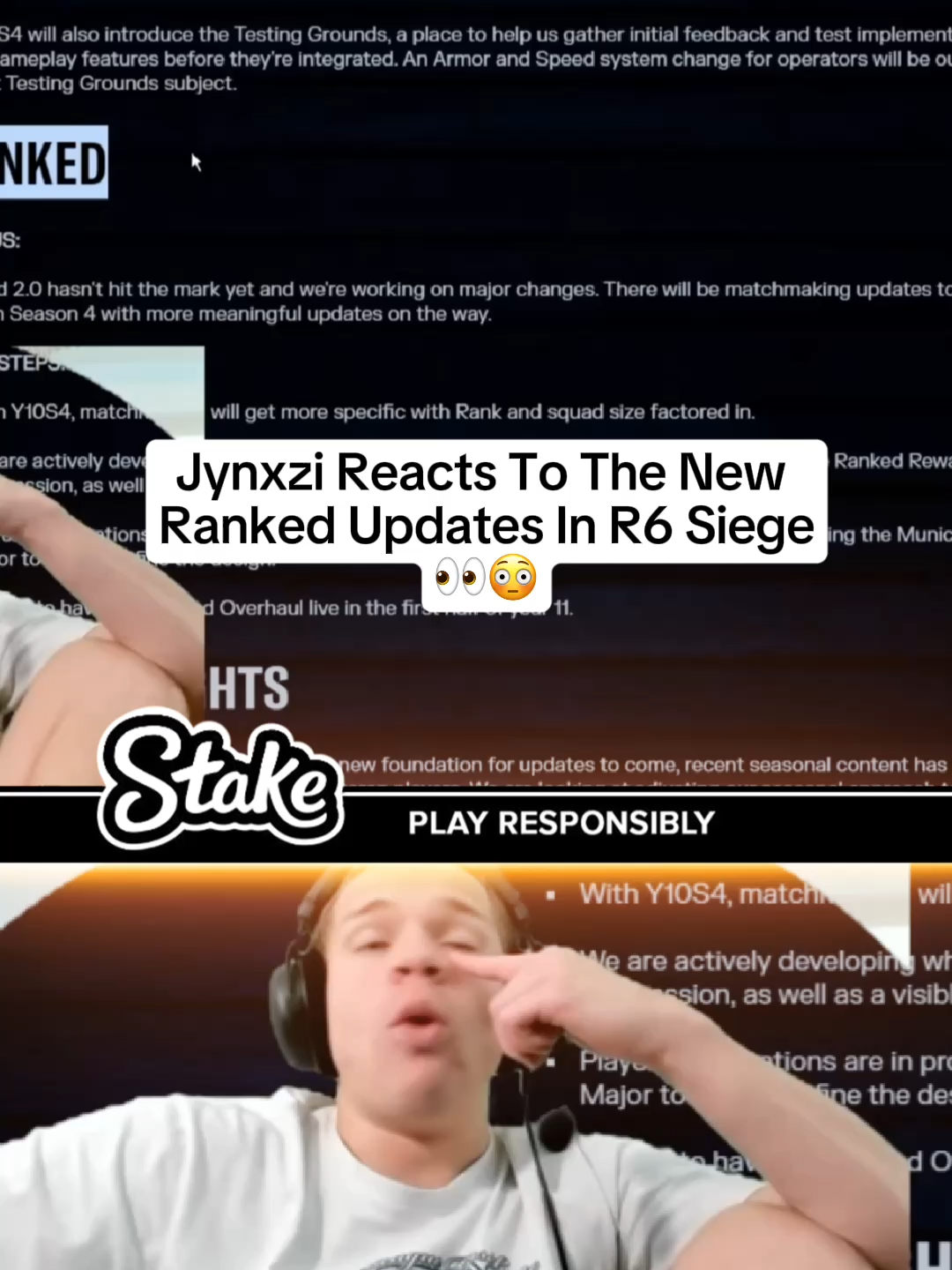 Jynxzi Reacts To The New Ranked Updates In R6 Siege👀😳 #jynxzi #jynxziclips #jynxzirage #jynxzifunnymoments #viralvideos #fyp #r6 #r6siege @jynxziontwitch