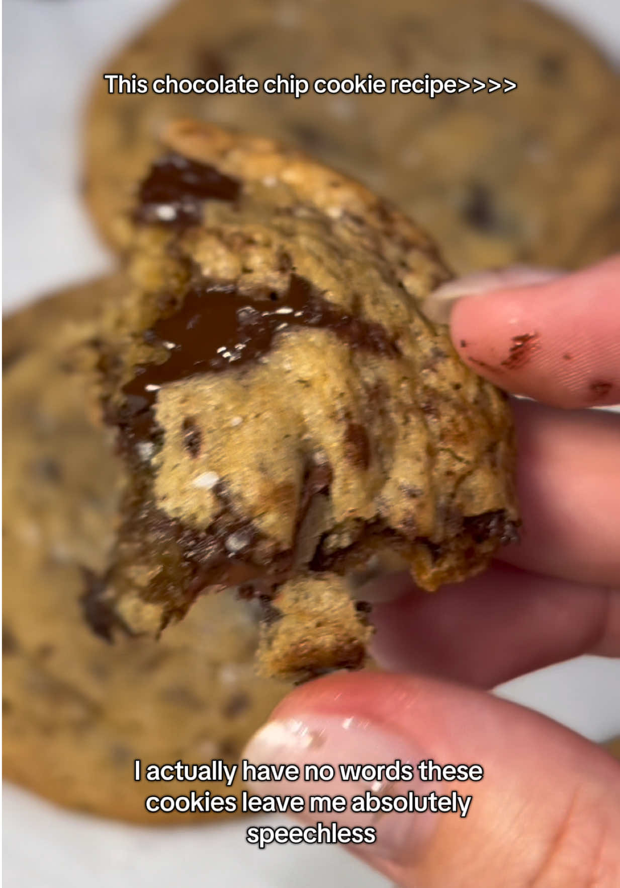 • 225g unsalted butter, diced • 380g plain flour • 1 tsp baking powder • 1 tsp baking soda • 1 tsp flaky sea salt, plus extra for topping • 220g white sugar • 220g light brown sugar • 3 large egg yolks • 240g sourdough discard  • 1 tsp vanilla extract • 1 tbsp instant espresso powder • 500g  chocolate, roughly chopped Instructions 1. Brown the butter. Don’t skip this step — it’s what gives these cookies that rich, nutty flavor and balances the moisture. Add the diced butter to a medium saucepan and cook over medium heat until melted, bubbling, and foaming. Keep stirring until the milk solids turn golden brown and it smells deeply toasty. Once browned, remove from the heat and let cool for about 30 minutes. You should end up with around 185g of brown butter if your butter was 82% fat. 2.  Mix the dry ingredients. While the butter cools, whisk together the flour, baking powder, baking soda, and salt in a large bowl. Set aside. 3.	Whip the butter and sugars. In a stand mixer fitted with the whisk attachment, beat the cooled brown butter with both sugars for about 2 minutes to break up any lumps. Add the egg yolks and beat another 2–3 minutes. Don’t panic if it looks a little separated — it’ll come together once the starter goes in. 4.	Add the sourdough starter and flavorings. Pour in the sourdough discard and vanilla, and mix until smooth and fully combined — the texture should resemble a thick cake batter. Now’s the time to add the instant espresso powder and mix just until incorporated. 5.	Combine the dough. Add the dry ingredients, and mix on low until a soft dough forms. Add the chopped dark chocolate and mix briefly to distribute evenly. 6.	Chill the dough. Portion the cookies into 70g balls and chill on a sheet tray for at least 4 or up to 24 hours. 7.	Bake. Preheat the oven to 350°F and line baking tray with parchment paper. Bake for 16–18 minutes, or until golden brown around the edges. Sprinkle with a little extra flaky salt. 8.	Cool and store. Let the cookies cool on the tray for 10 minutes before transferring to a wire rack. Store in an airtight container for up to 5 days, or freeze unbaked dough balls for up to a month — just add an extra minute or two of bake time straight from frozen.