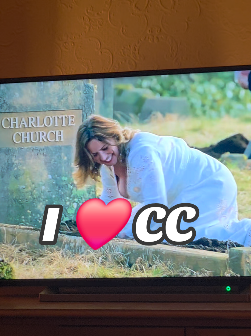 I jus cant help myself, etc  😩😩😩 Ily charlotte Description: a zoom in on my tv watching Charlotte Church on celebrity traitors digging a grave with her bare hands in a long white dress like some kind of wuthering heights type queen  #celebritytraitors #charlottechurch #tissuesandissues #millennial #queertiktok 