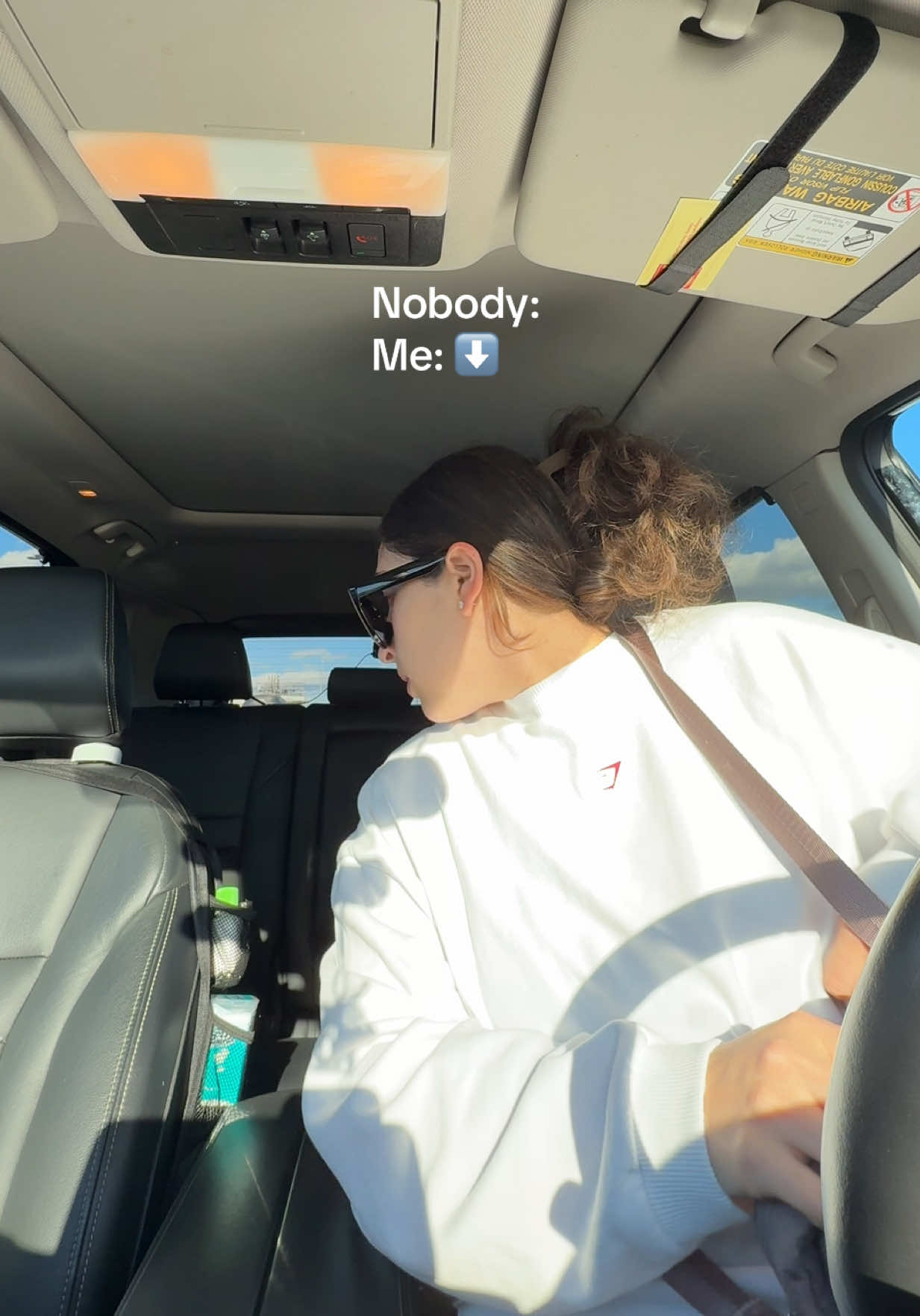 Gotta check that back seat IMMEDIATELY every. single. time. getting in 😂 iykyk #relatable #girlthings #funnyrelatable 