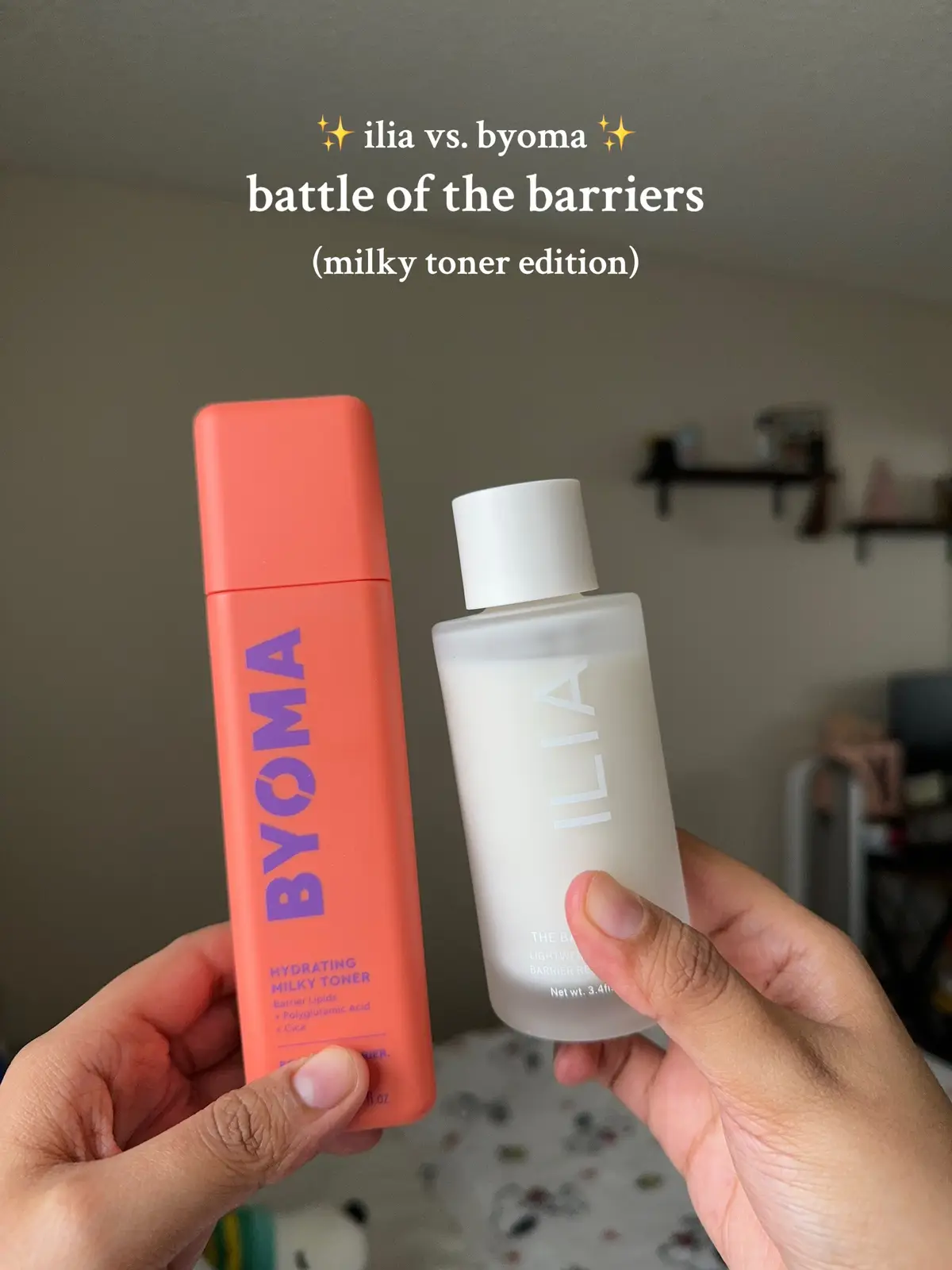 i feel like this one was kind of obvious. but full transparency i can’t deny the ilia one from her flowers. yes it feels luxurious from the bottle down to the product itself, but i can’t deny get the same hydrated skin for more than half the price! comment what comparison yall want to see next 🧴🤍 @byoma @ILIA Beauty #fyp #fypviral #fypage #foryoupage #ultabeauty 