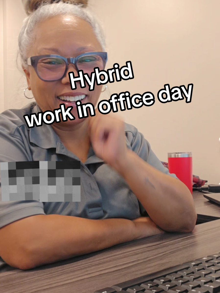 when working in office 🩶🤍🩶🤍 we are not required to wear uniforms.. however i make up one since no one really sees me in my lil office... Then I dont have to worry abt what to wear. 🤣 #hybridwork #wfh #silverhair 