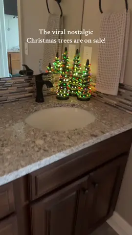 These ceramic Christmas trees are so nostalgic and stunning! They’re on sale  right now so if you want them for this year run! #christmasdecor #christmasdecorations #christmas #christmastreedecor #nostalgicchristmas 