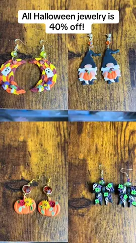 Lots of Halloween jewelry still available and all Halloween is currently 40% off! #fyp #halloween #uniquejewelry #halloweenjewelry #sale 