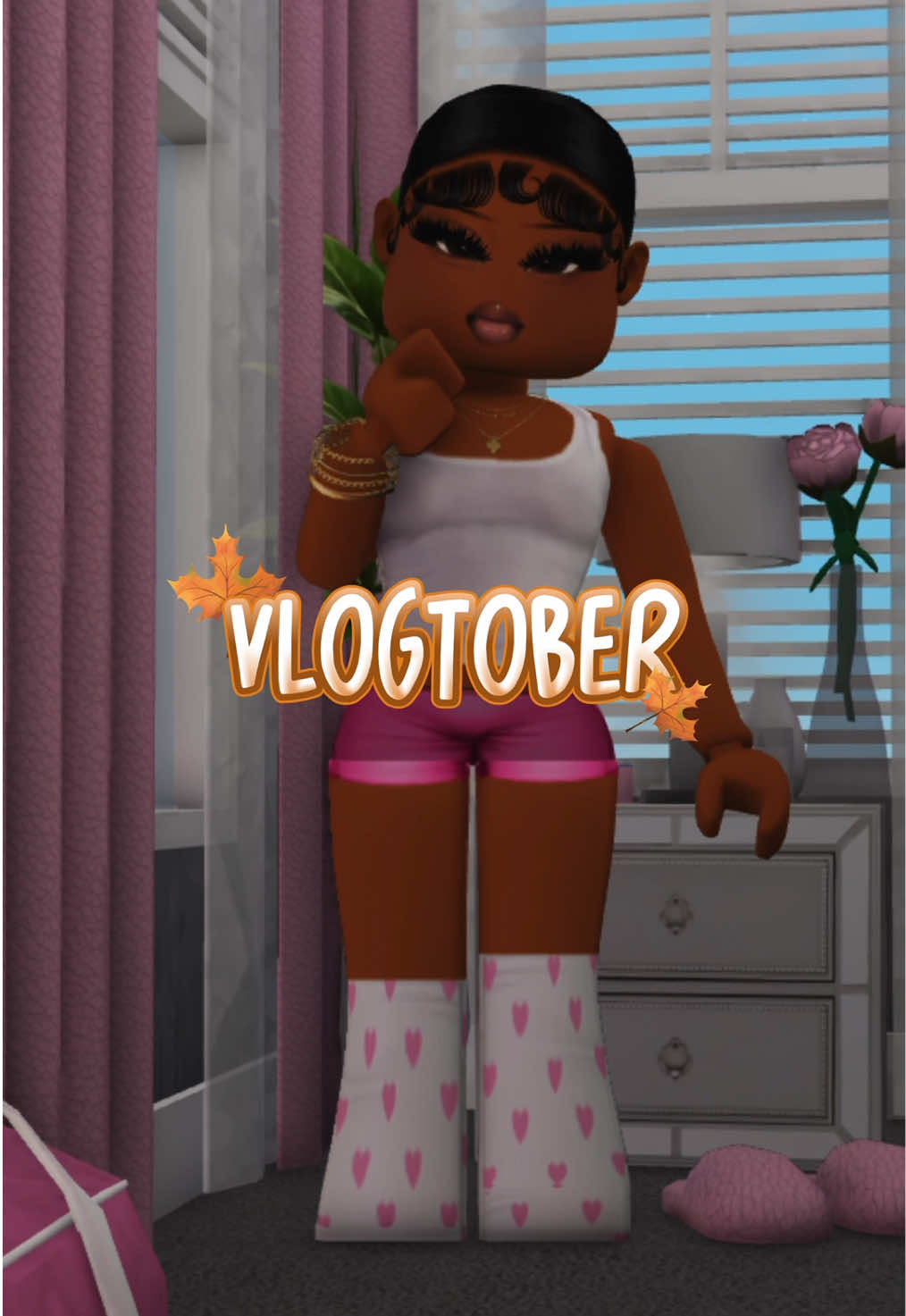 Vlogtober 8of31 🍁🍂 GRWM💋 #fyp #vlogtober #tbaby2lit #grwm #bloxburg 