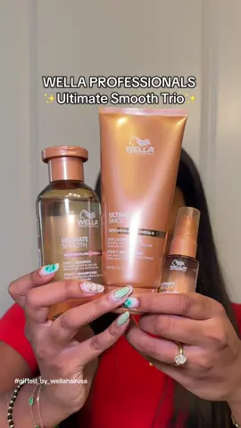 #gifted_by_wellahairusa  Midweek hair wash reset, with the shiniest, smoothest results ✨💆🏾‍♀️ @Wella Professionals #wellacare #haircareroutine #wellaultimatesmooth  #washday 