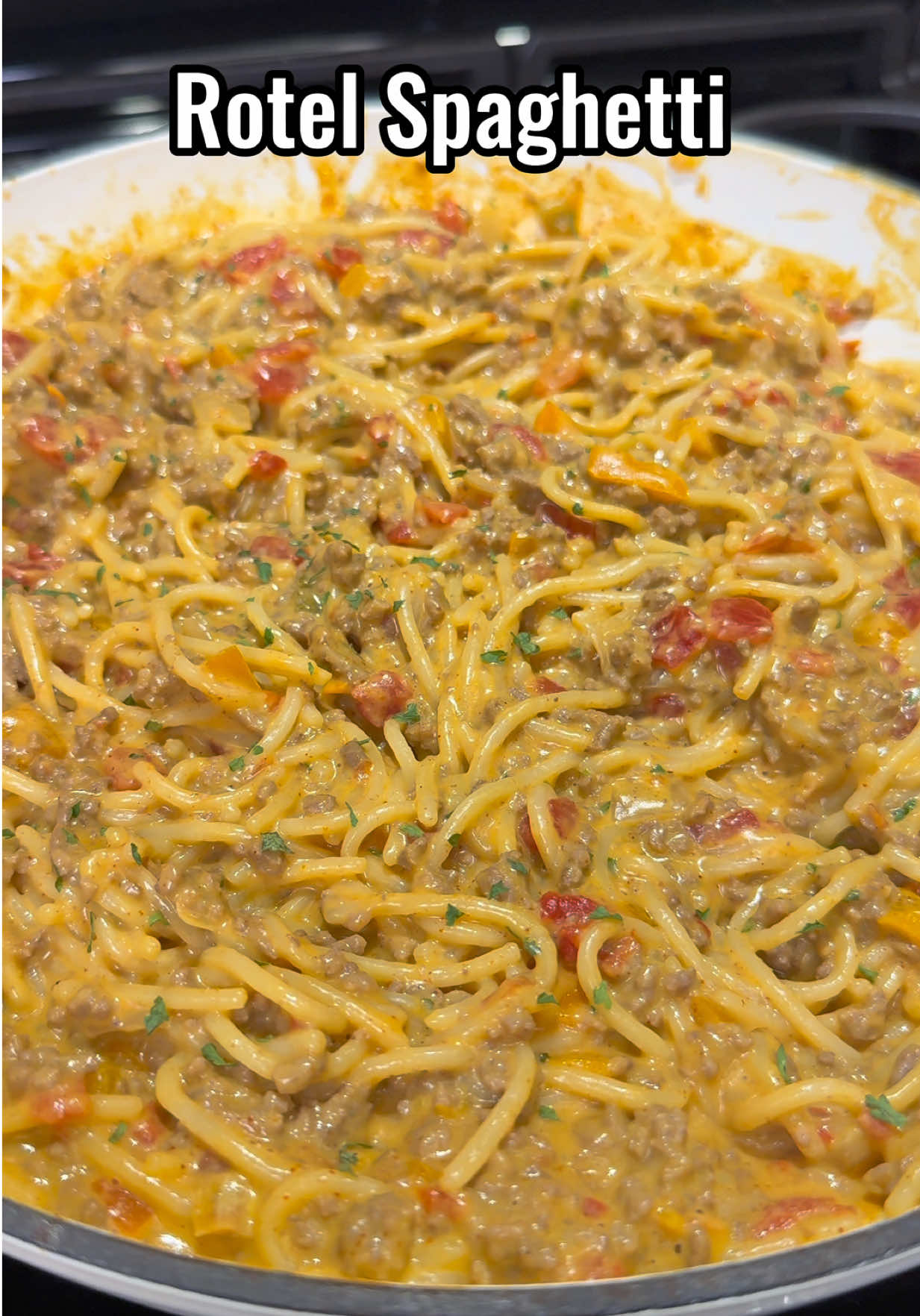 Rotel Spaghetti! Recipe on my website! 🔥 #dinner #Recipe #pastatiktok 