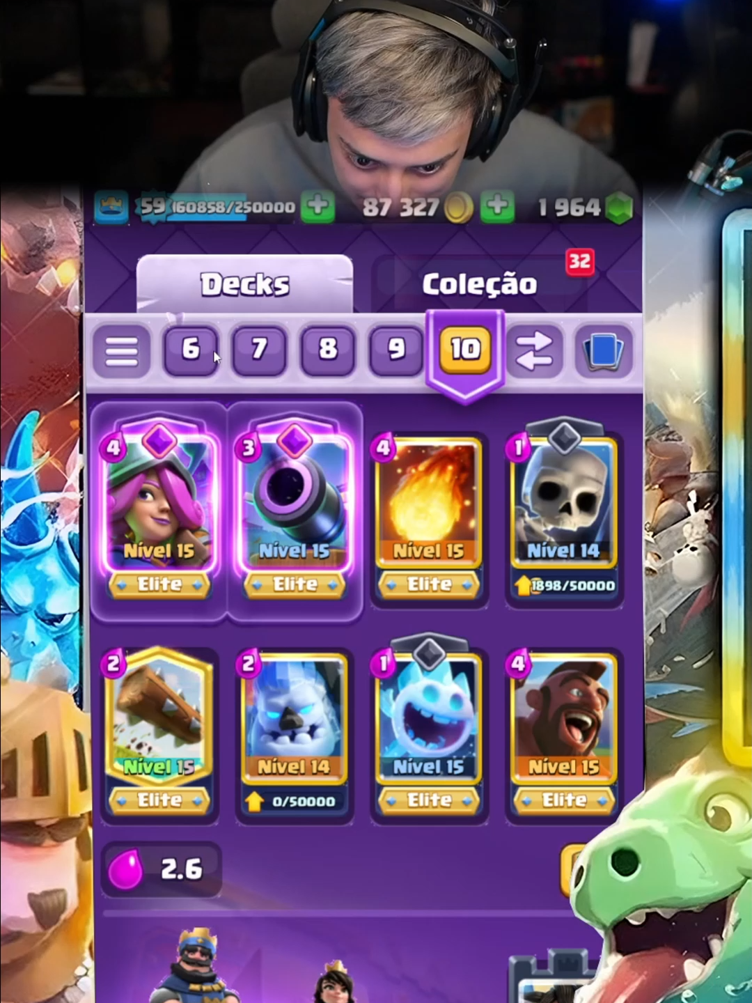 😂 ESSE FOI O DECK QUE O DONA FINALMENTE APRENDEU A JOGAR! #CLASHROYALE #fypツ #yuri22 #loudcoringa #dona #loudgg💚 #loud