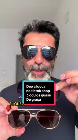 Comprei 3 óculos aqui no tiktok shop quase de graça , os 3 óculos modelo aviador. Clica no link da sacolinha laranja e garanta já o seu antes que acabe o estoque, corre lá !!! #oculosdesol #oculosaviador #voceusaoculos #boutique #oculosnovos 