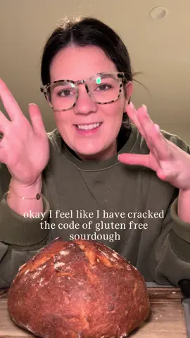 Months in the making but I feel like I have cracked the code to good gluten-free sourdough. I have tried so many flours and recipes and I think THIS is the best one!!! Lmk if I should make a tutorial!! ✨🙈##glutenfree##sourdough##glutenfreesourdough##glutenfreerecipes##fyp