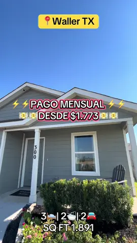 ⚡️⚡️Pagos Mensyales Desde $1.773⚡️⚡️ Propiedad ubicada al norte de Houston con facilidad acceso al 290. En un área que se encuentra en pleno desarrollo. Cuenta con 3🛌| 2🛁| 2🚘. Un patio trasero lo suficientemente amplio para que disfrutes al aire libre con tu familia.  Una tasa fija de 3.99%. La casa viene con los electrodomésticos incluidos, y te regalan hasta 6mil dólares en gastos de cierre. La tasa de impuesto es de 2.9. Y si tienes ITIN number o bajo crédito tengo planes para ti también. Por lo tanto no tienes excusas. Llámame hoy mismo y te daré detalles de cómo hacer esta casa tu hogar. 🏠  Beth Parra Tu Realtor +1(346)2889755 #wheretoliveinhouston #casasparacomprarenhouston #texasrealtor #affordablehouses 