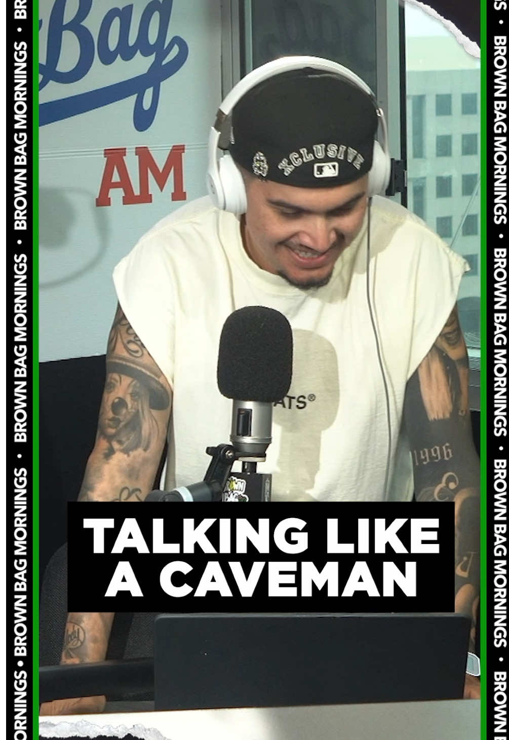 Tried the CAVEMAN TREND 😂  Who was the worst caveman? Listen to @Brown Bag Mornings M-F from 5AM-10AM!