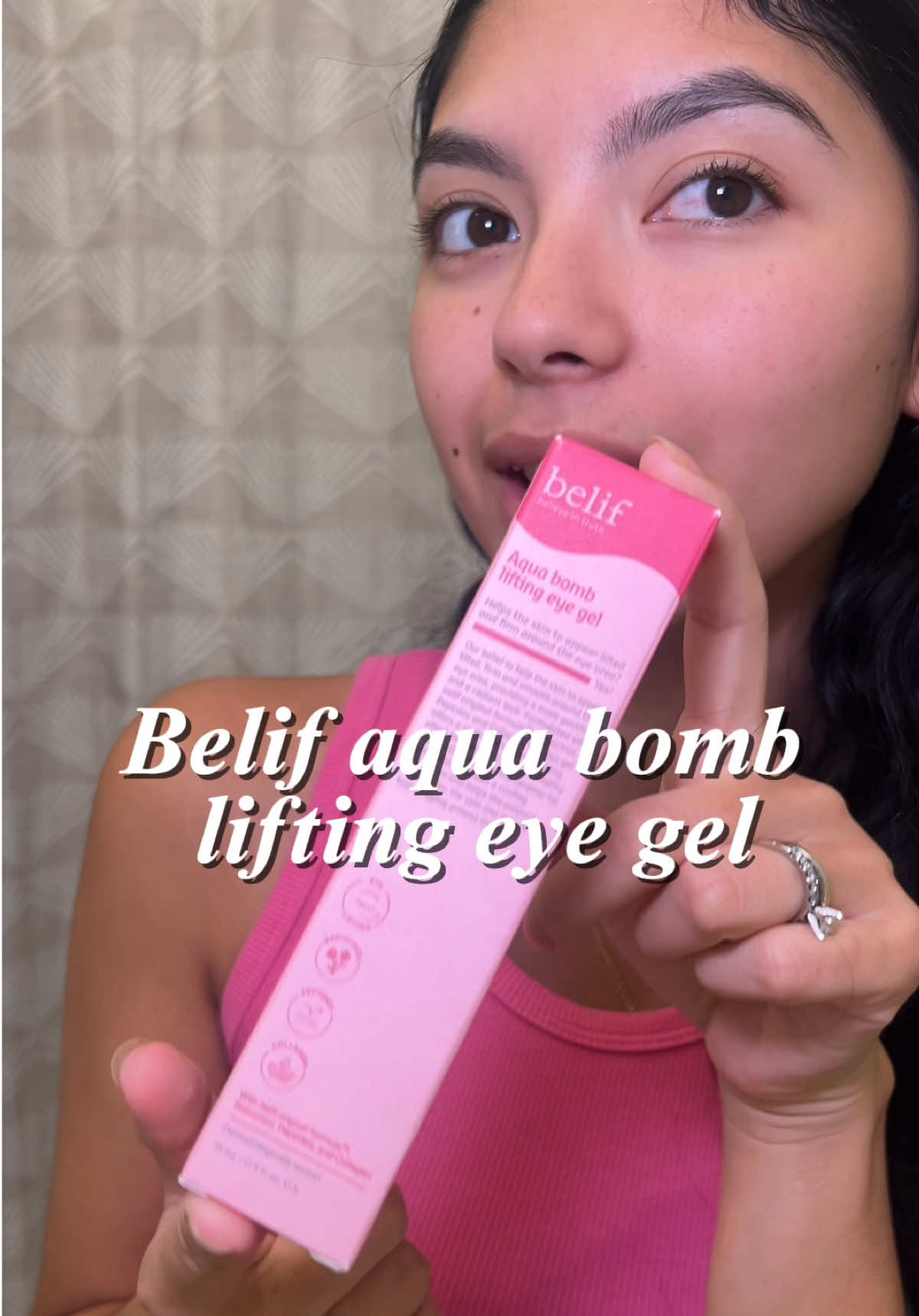 ✨Tired mom eyes? Not on my watch 👀💧 The Belif Aqua Bomb Lifting Eye Gel instantly cools, hydrates, and lifts giving me that wide-awake, dewy look every mom (and makeup lover) needs. #BelifPartner #belifusa #aquabombeyegel #skincareroutine #hydratedskin 