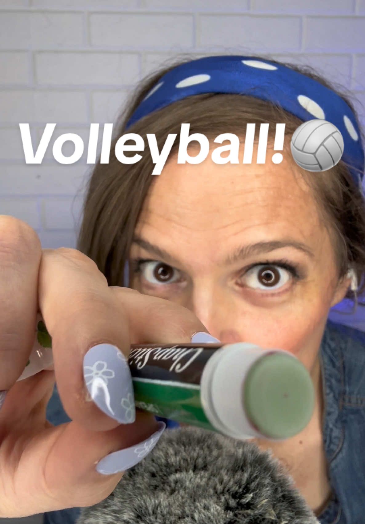 Replying to @☆itzz_Luh☆  #asmr #asmrsounds #midwestmom #asmrcommunity #volleyball  @ChapStick.US @Olive & June @ARM & HAMMER™ Deodorants 