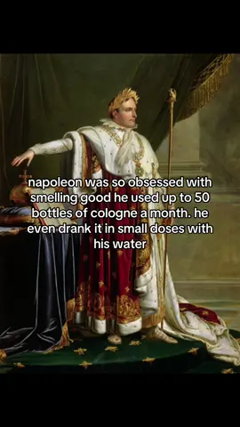 “Napoleon, Josephine and a giant bill for Cologne” The Perfume Society states that a quarterly bill in 1806 shows the perfumer Chardin supplied 162 bottles over three months, indicating a standing order for 50 bottles a month.   #frenchrevolution #napoleon #napoleonbonaparte #foryou #fyp 