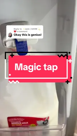 Replying to @✨Jade | SAHM 💫❤️ truly a life saver for our family! This Magic Tap drink dispenser seriously cuts down on wasted milk + juice 🥤 My kids can finally see exactly how much they’re pouring — no more half cups dumped in the sink 🙌 The slow, steady pour makes it easy for them to serve themselves without spills or overfilling. Total kitchen game changer!  #MagicTap #DrinkDispenser #KitchenHack #MomLife #ReduceWaste