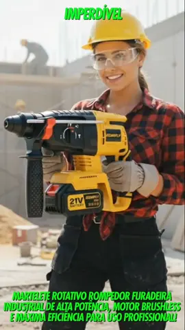 Ferramenta 3 em 1, sem fio, potente e com kit completo! Ideal pra quem trabalha sério na obra. 🔥 R$ 310 ou 6x sem juros – aproveita! #ferramentas #martelete #obras #tiktokshopbrasil #construcao 