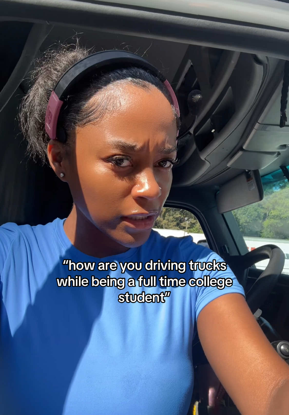I just …make it work idk #truckdrivertraining #womenintrucking #collegegotmelike #tanker 